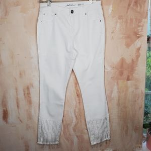 INC Rhinestone Cropped Skinny Jeans Sz 2